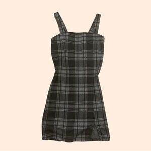 Grey Plaid Dress